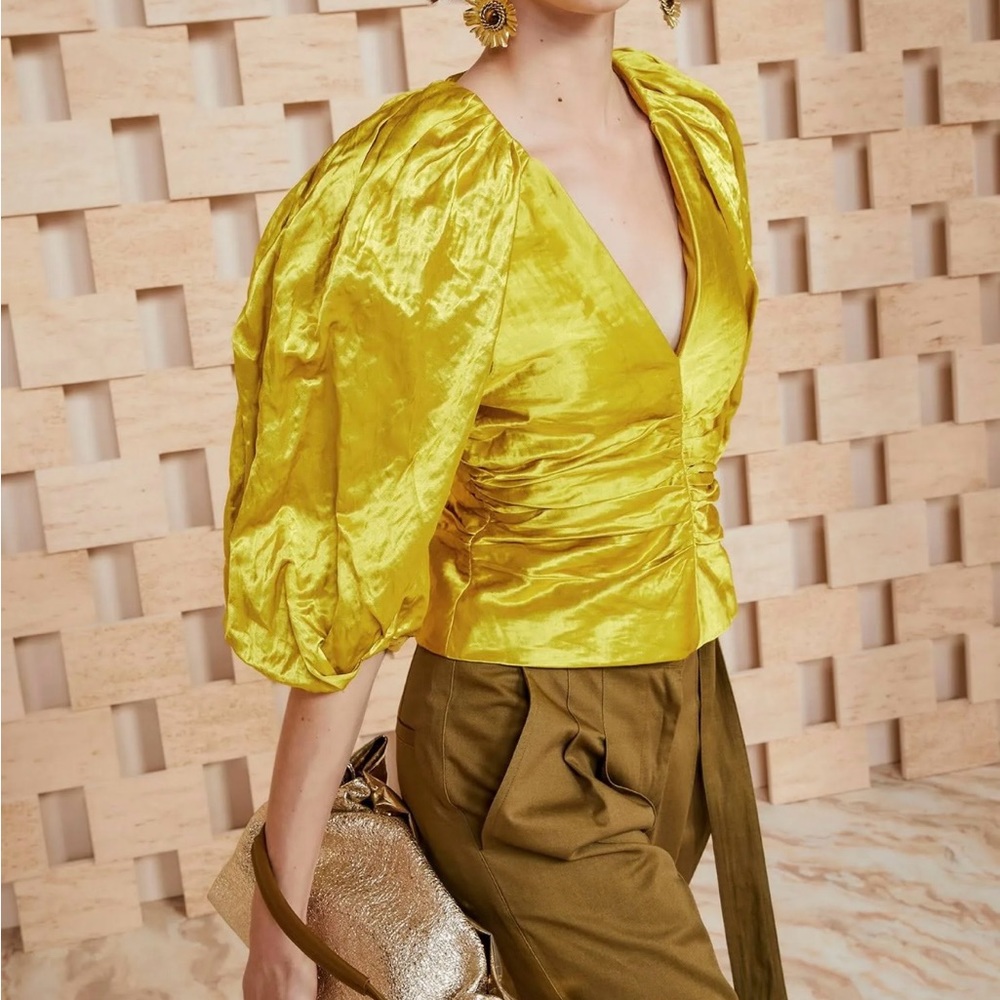💛 Ulla Johnson Yellow Top – Size 0